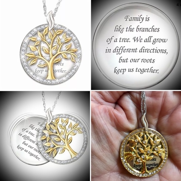 Family Tree of Life Cubic Zirconia Pendant - Picture 1 of 5